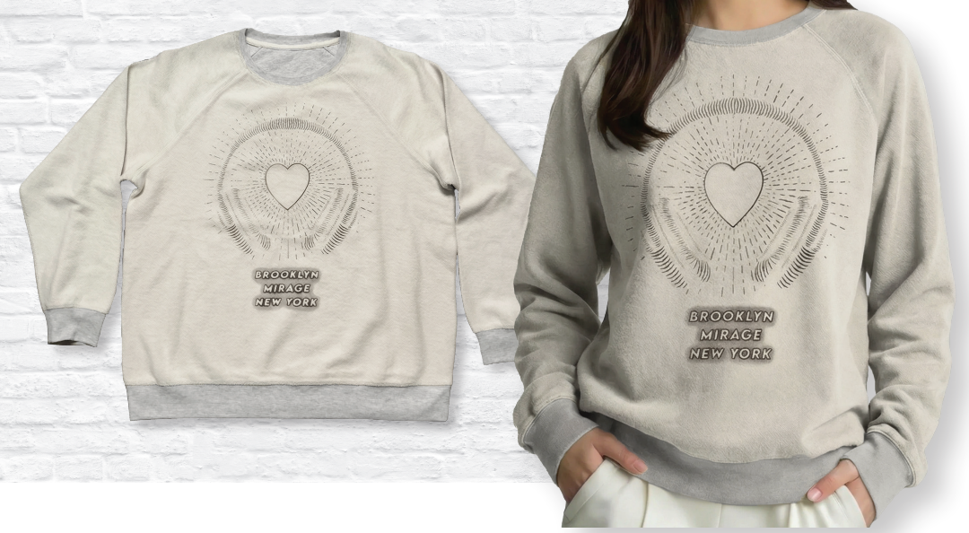 Brooklyn Mirage Gray PearlInside Out Sweatshirt #101