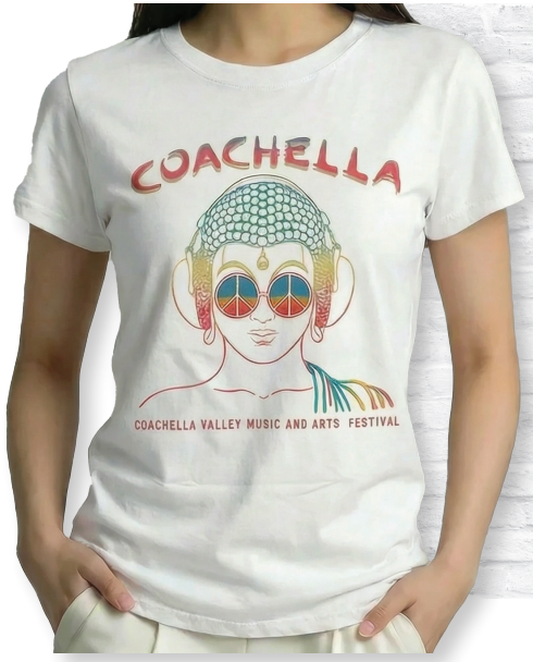 Women's Coachella White T-Shirt