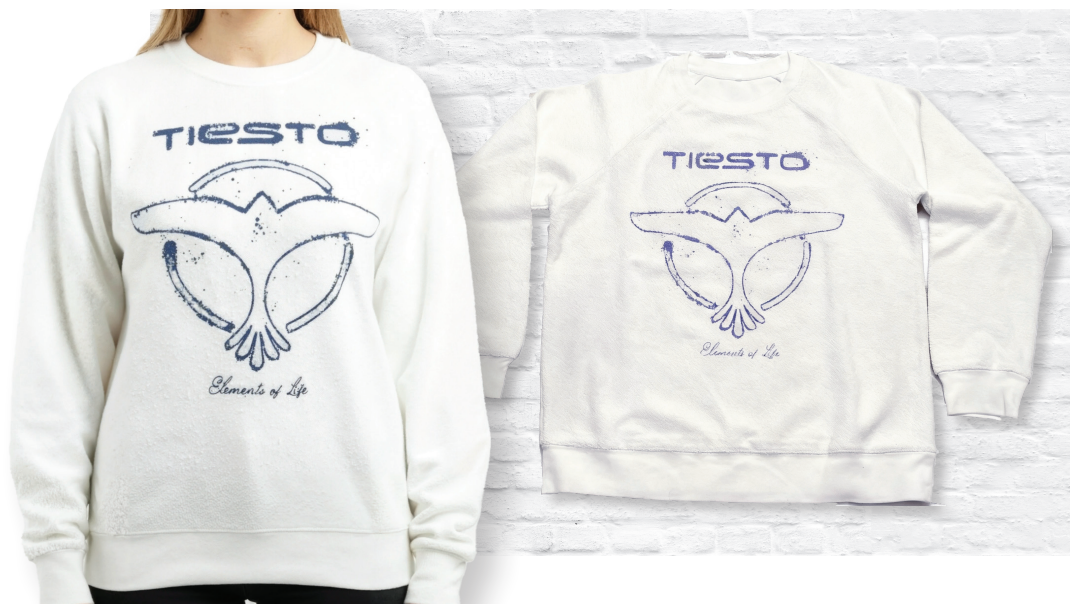 Tiësto White Inside Out Sweatshirt #101